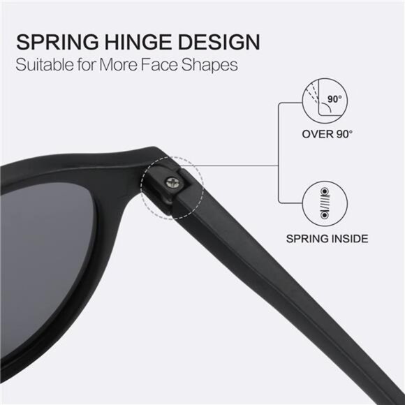 Polarized Round Sunglasses, Stylish Sunglasses for Men and Women Retro Classic main image 6
